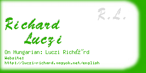 richard luczi business card